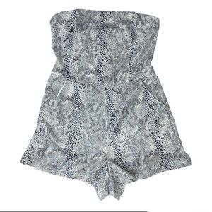 She + Sky sleeveless snakeskin print romper